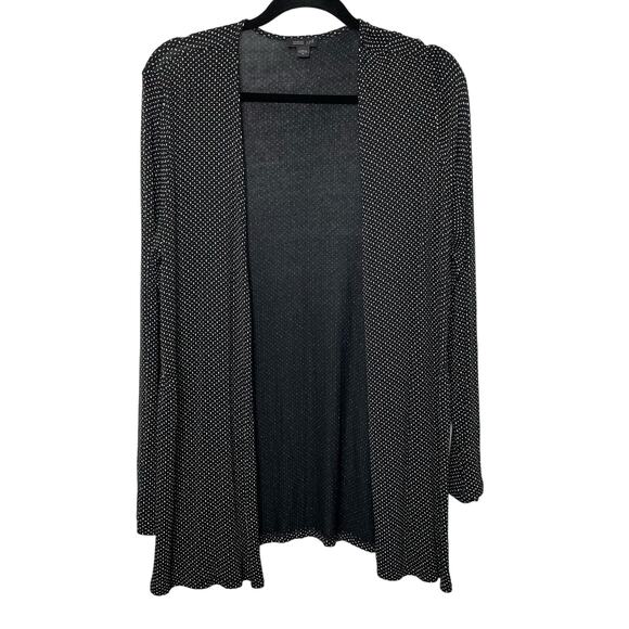 J.Jill Wearever Collection Open Front Cardigan Light Weight Black M Casual Cozy - Picture 1 of 12